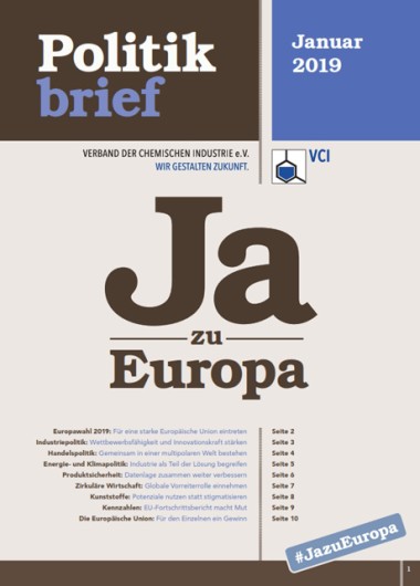 VCI-Politikbrief „Ja zu Europa